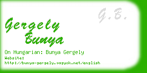 gergely bunya business card